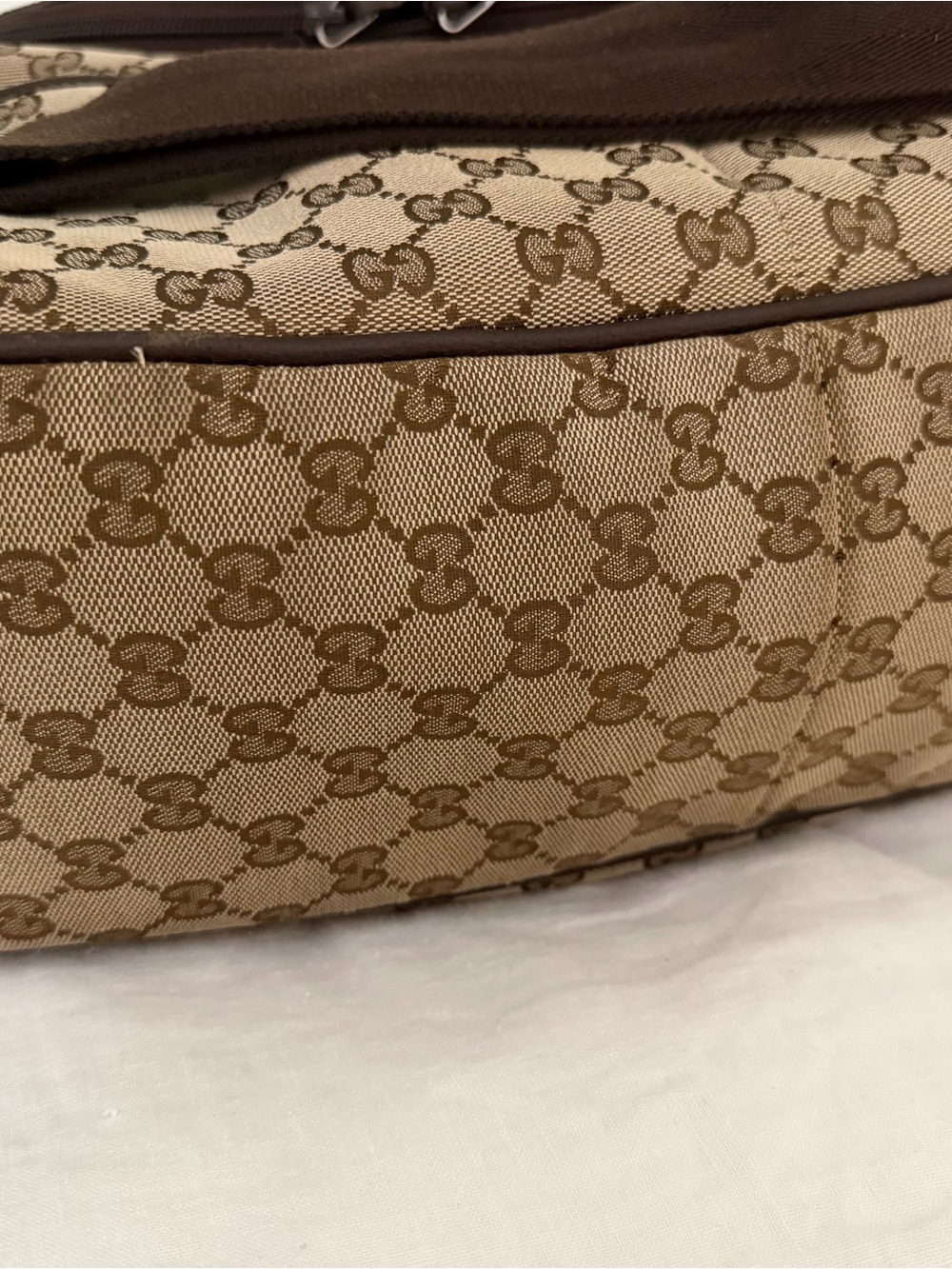 Gucci Brown/Tan GG Supreme Diaper Bag - Picture 7 of 11